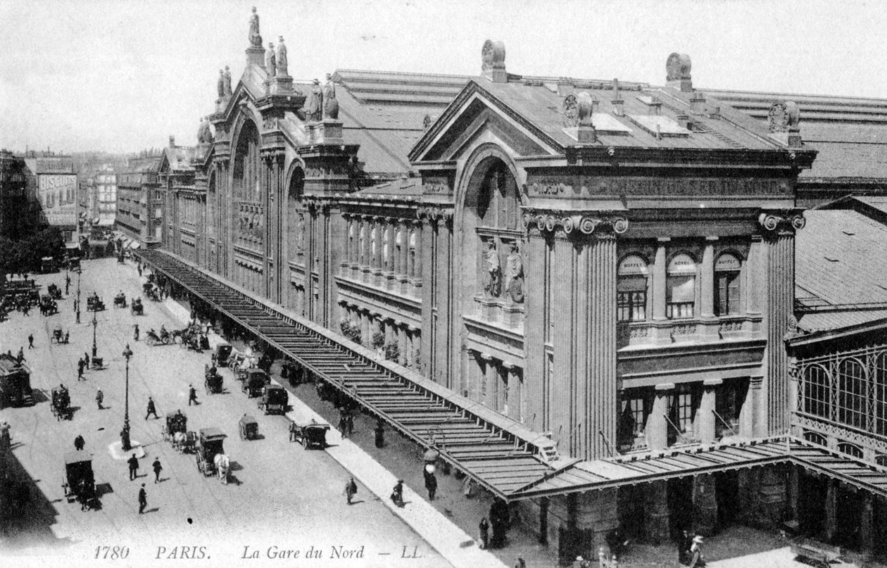 Gare du Nord, Parigi, c. 1900 da Unbekannter Künstler