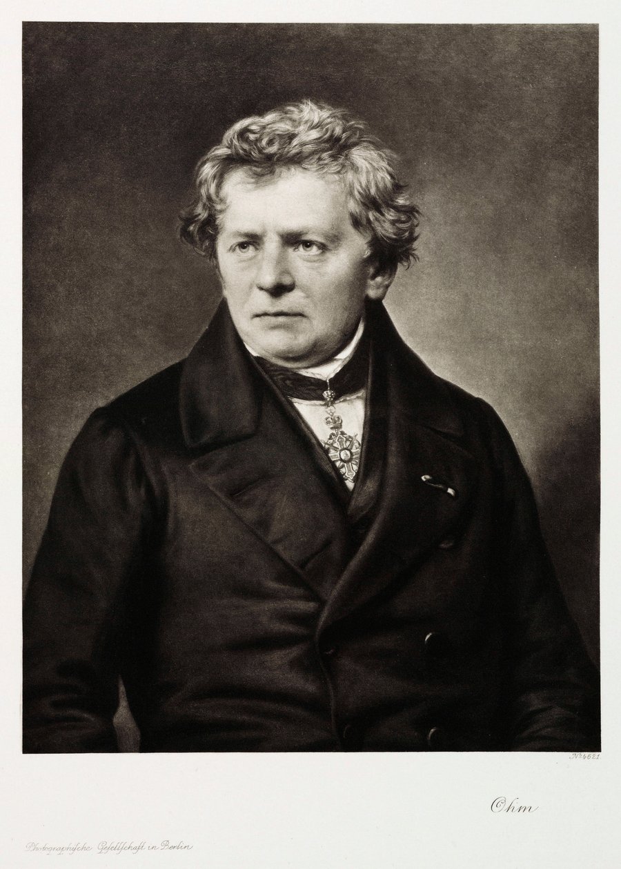 Georg Simon Ohm, fisico tedesco, c. 1840 da Unbekannt