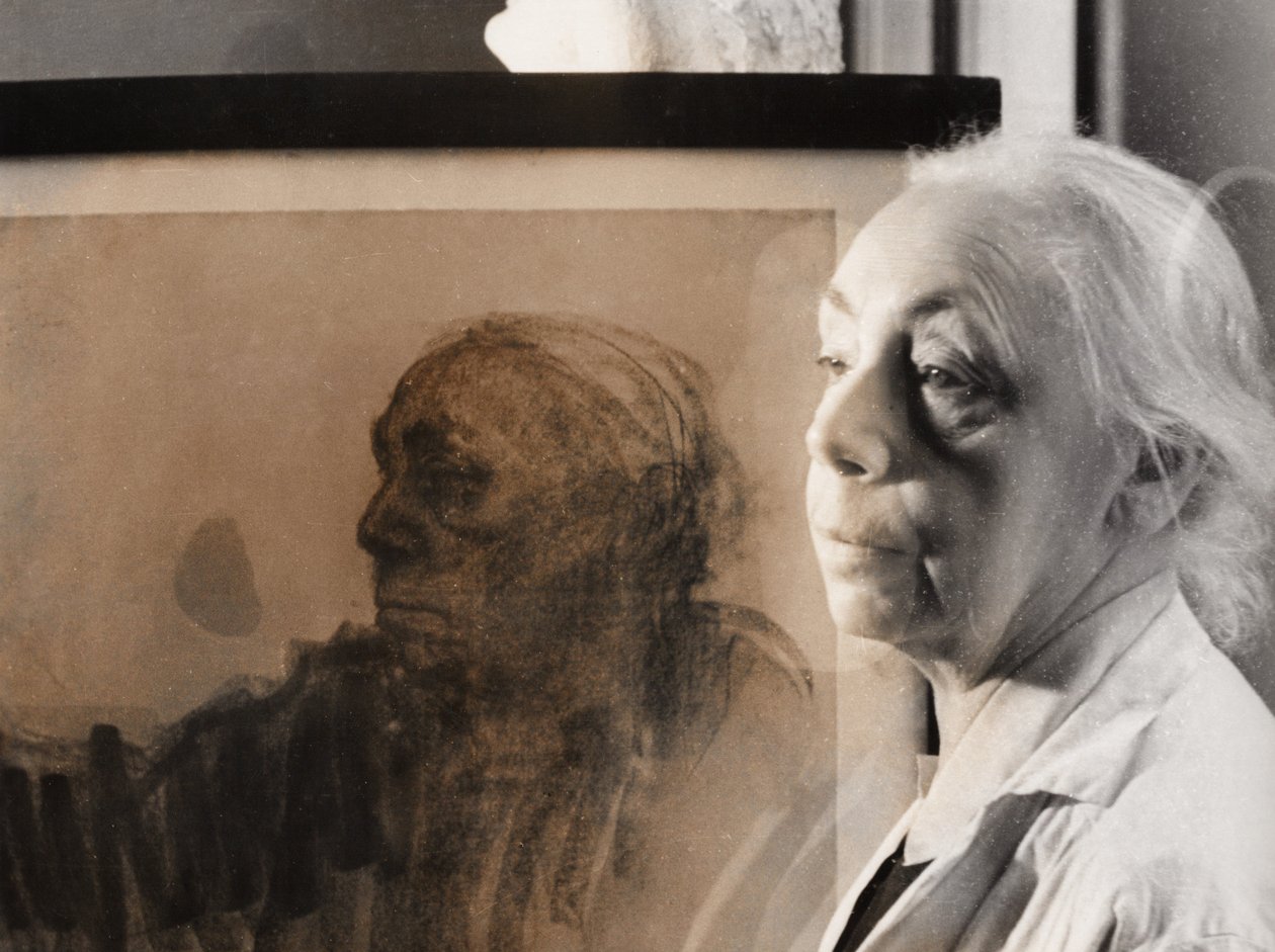 Pittrice, artista grafica e scultrice tedesca Kaethe Kollwitz, Germania intorno al 1940 da Unbekannter Künstler