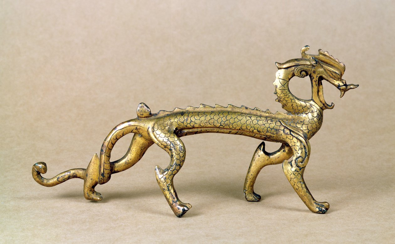Drago marino in bronzo dorato, periodo delle sei dinastie da Unbekannt