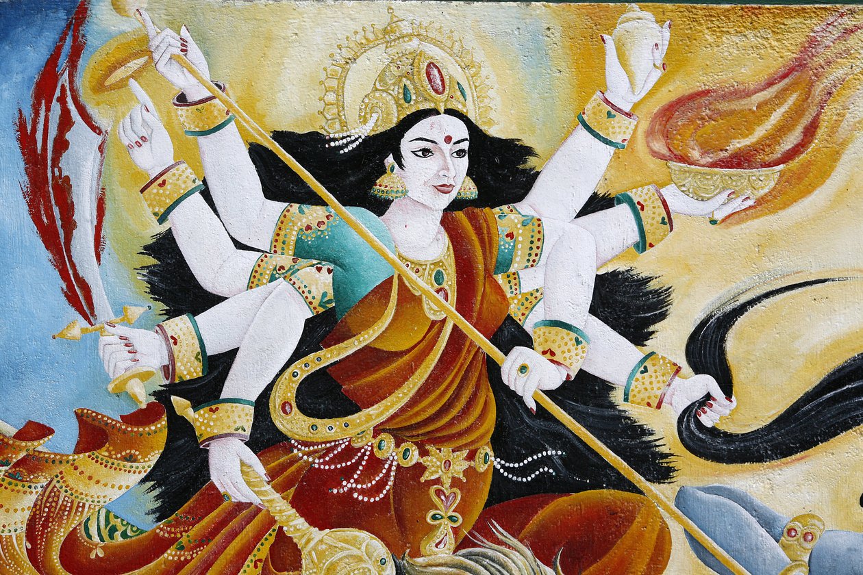 La dea Durga sconfigge il male, Kathmandu, Nepal da Unbekannt