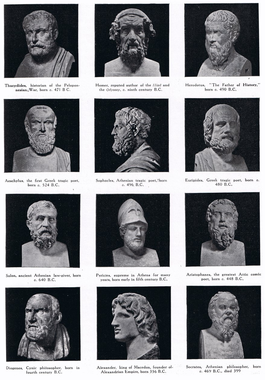 Grandi della storia greca, illustrazione da 