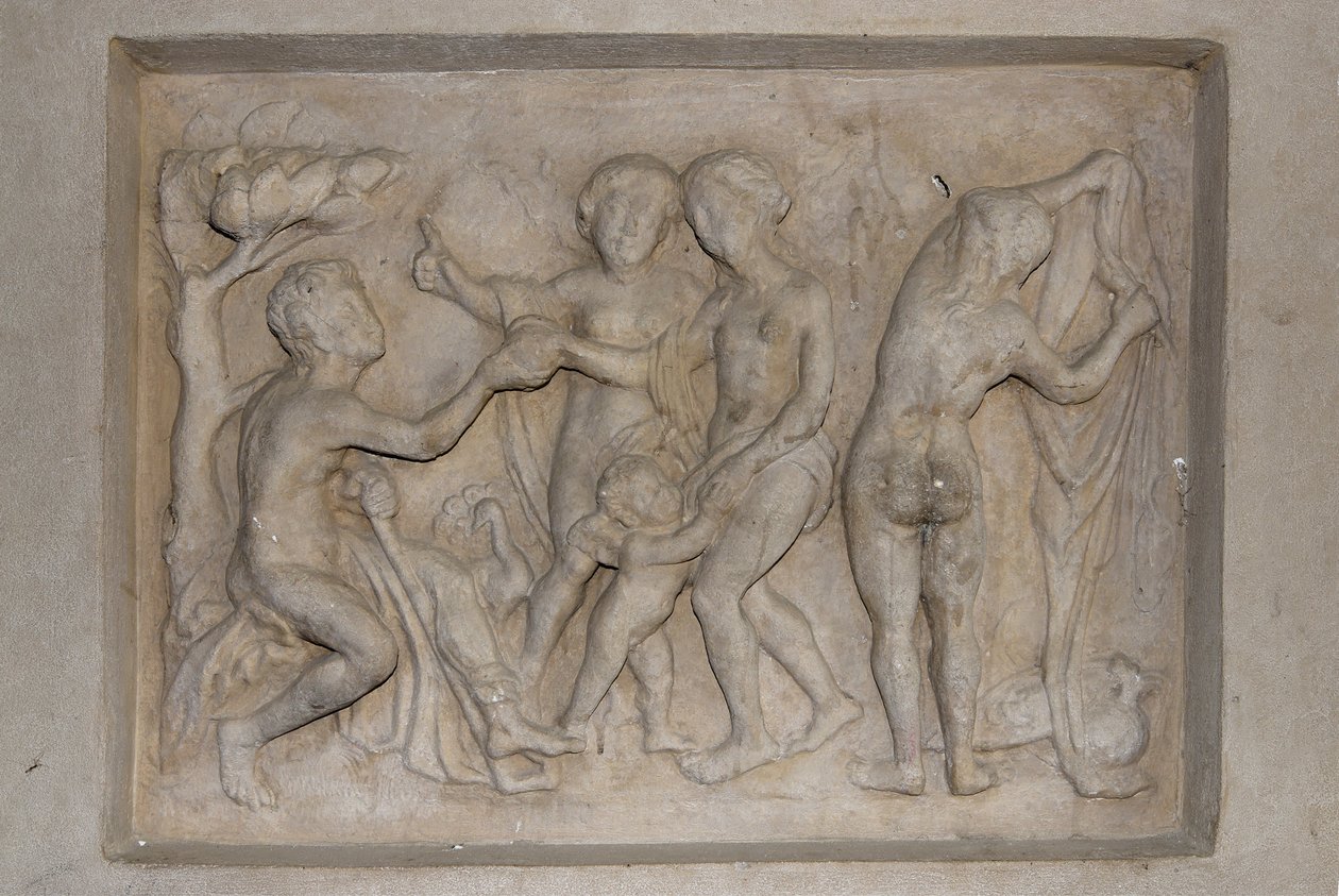 Mitologia greca: il Giudizio di Paride. Il pastore Paride deve scegliere la più bella delle tre dee tra Afrodite (Venere), accompagnata da Cupido, Era (Giunone) e Atena (Minerva). Sceglie Afrodite a cui offre una mela d