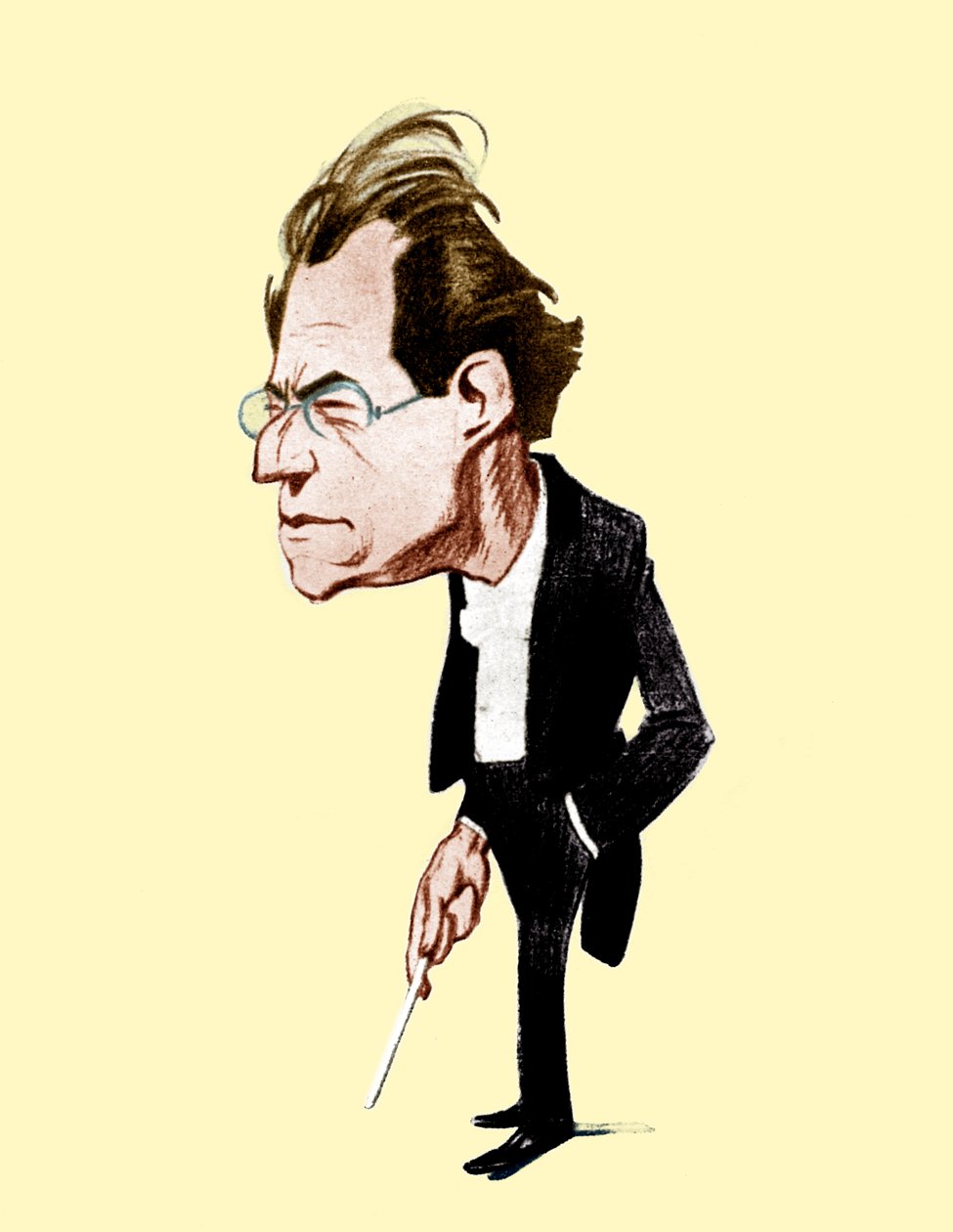 Gustav Mahler. Caricatura di Oscar Garvens Compositore austriaco, 7 luglio 1860 - 18 maggio 1911. Oscar Garvens 1874-1951 da Unbekannt