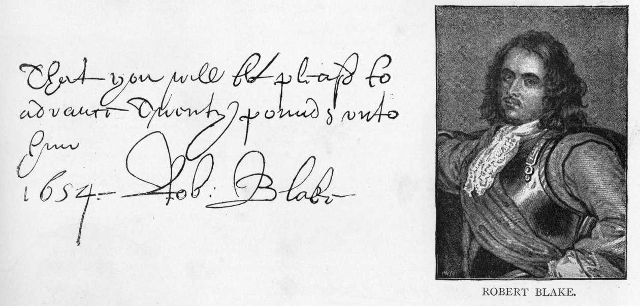 Scrittura e firma di Robert Blake da Unbekannt