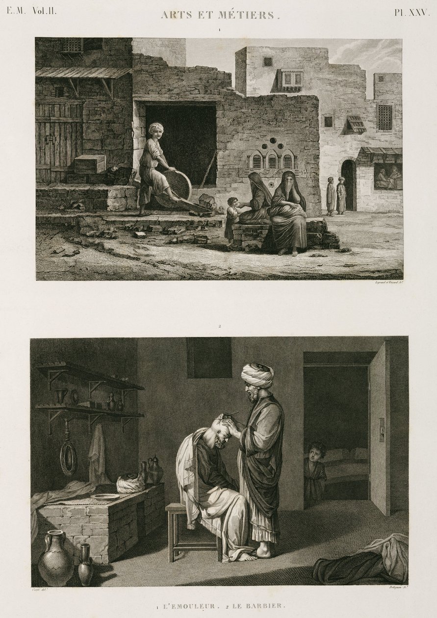 Ferramenta e utensili, arrotino e barbiere, Egitto, c 1798 da Unbekannt