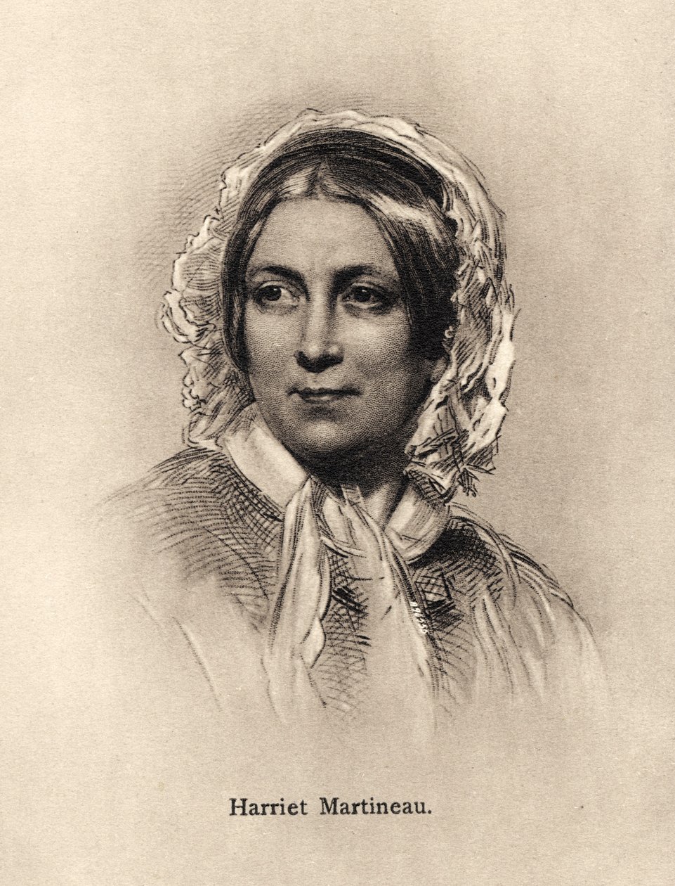 Harriet Martineau - ritratto da Unbekannter Künstler