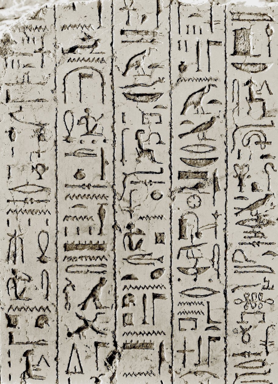 Geroglifici del periodo Ramesside, Denderah, Egitto da Leopold Blonder
