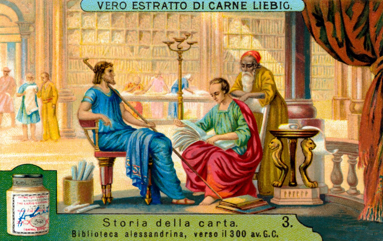 Storia della Carta: Biblioteca di Alessandria, Egitto da Unbekannter Künstler