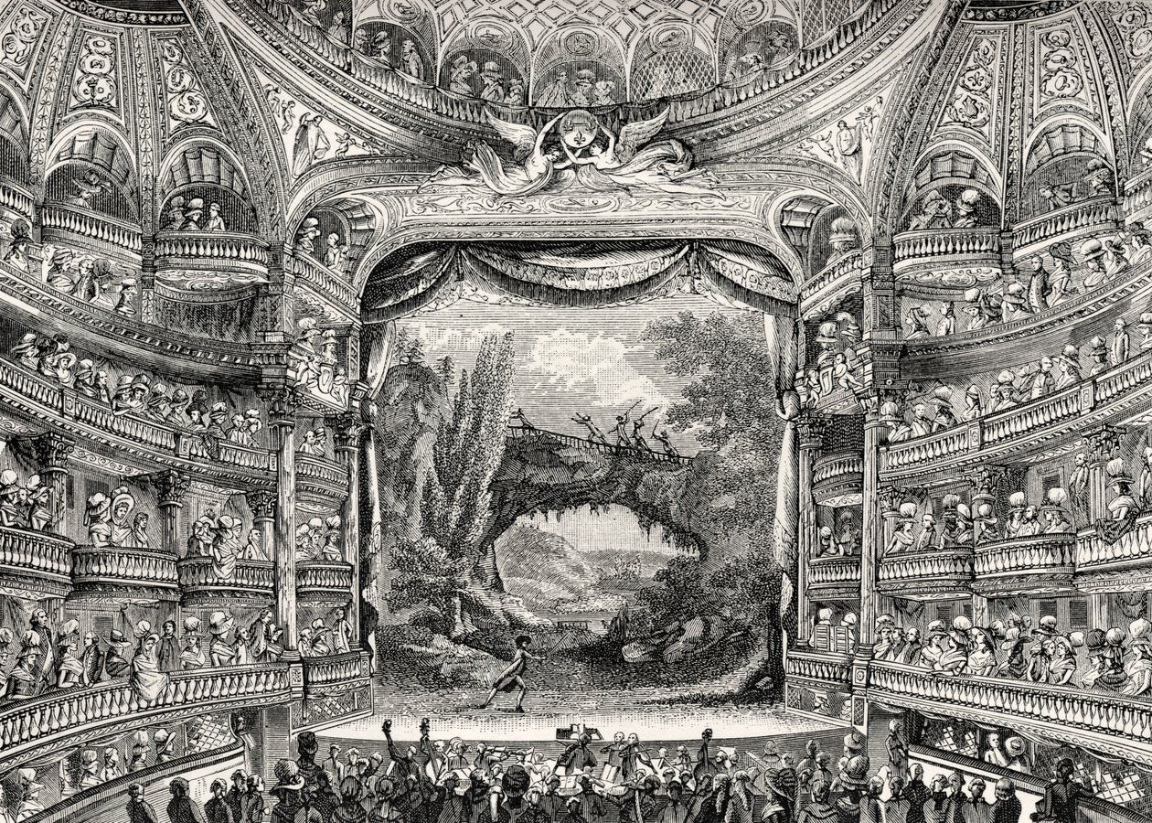 Storia del teatro: Il teatro Variétés Amusantes a Parigi (ora Théâtre-Français) da Unbekannter Künstler
