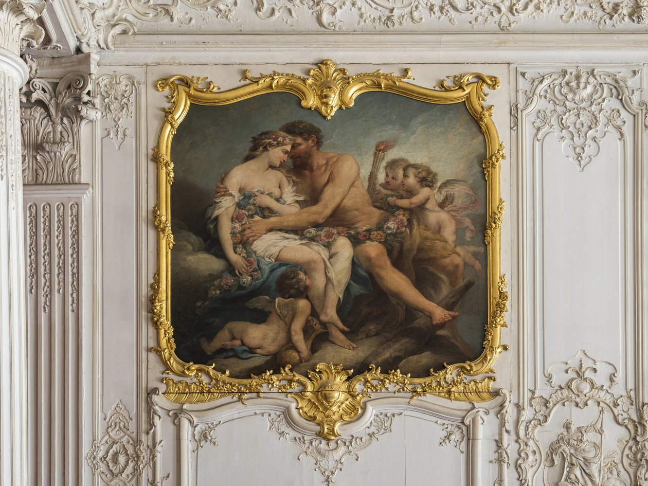 Imeneo di Ercole e Ebe. Dipinto di Charles Tremolières (1703-1739). Camera del Principe. Hotel de Soubise, Parigi da Unbekannt