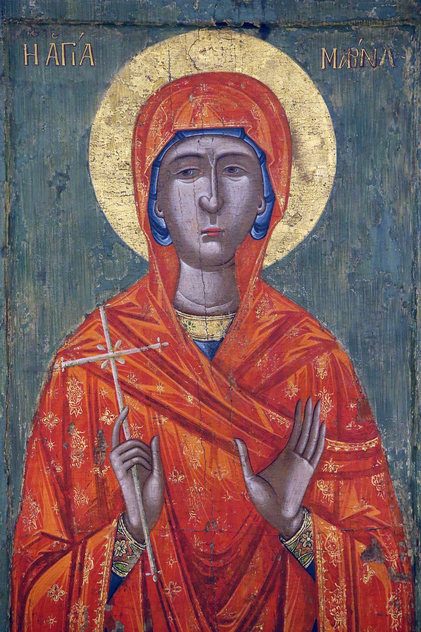 Icona nel museo bizantino di Pedoulas: Santa Marina (XVIII secolo) da Unbekannt