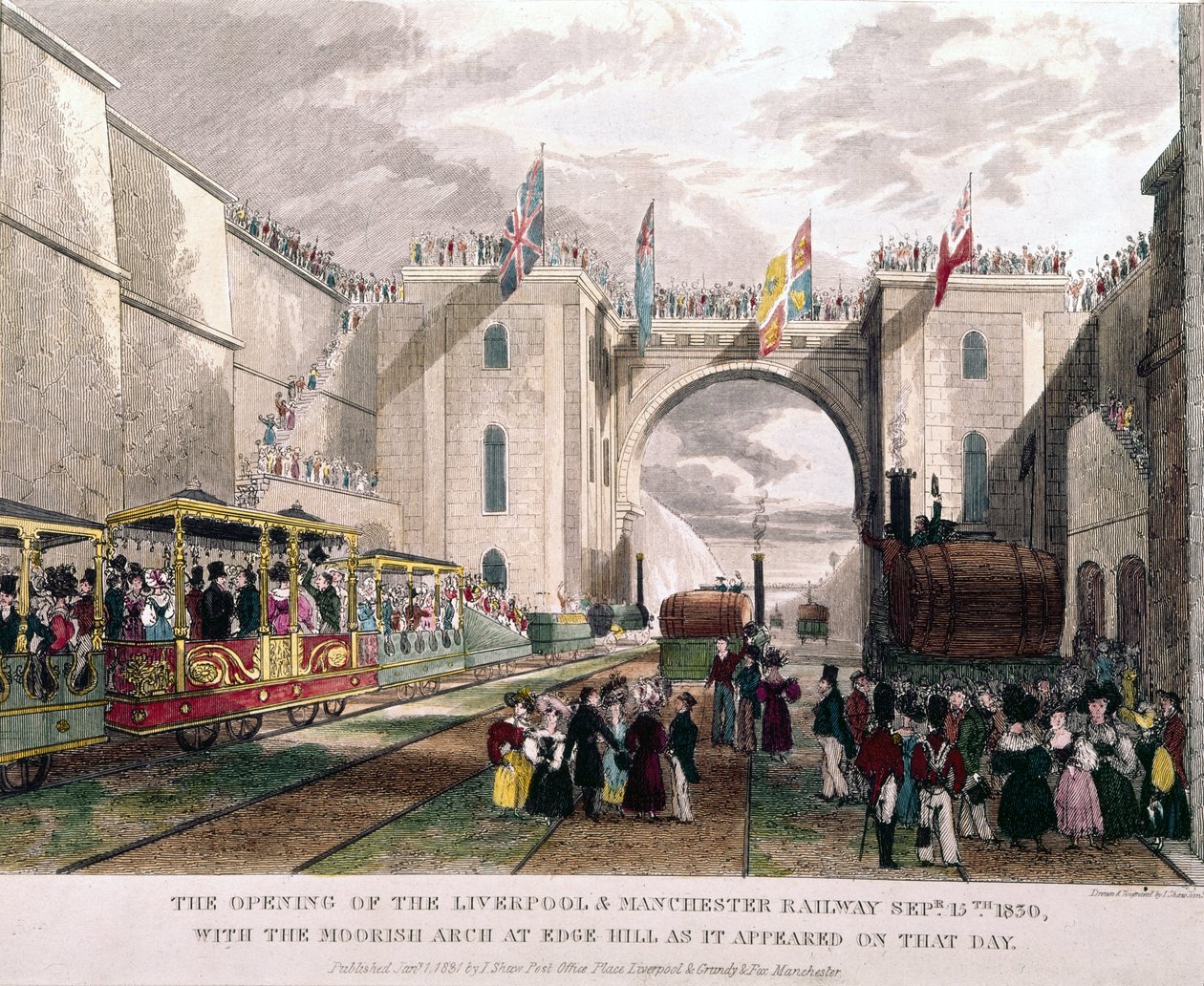 Inaugurazione della linea ferroviaria Liverpool Manchester da Unbekannt
