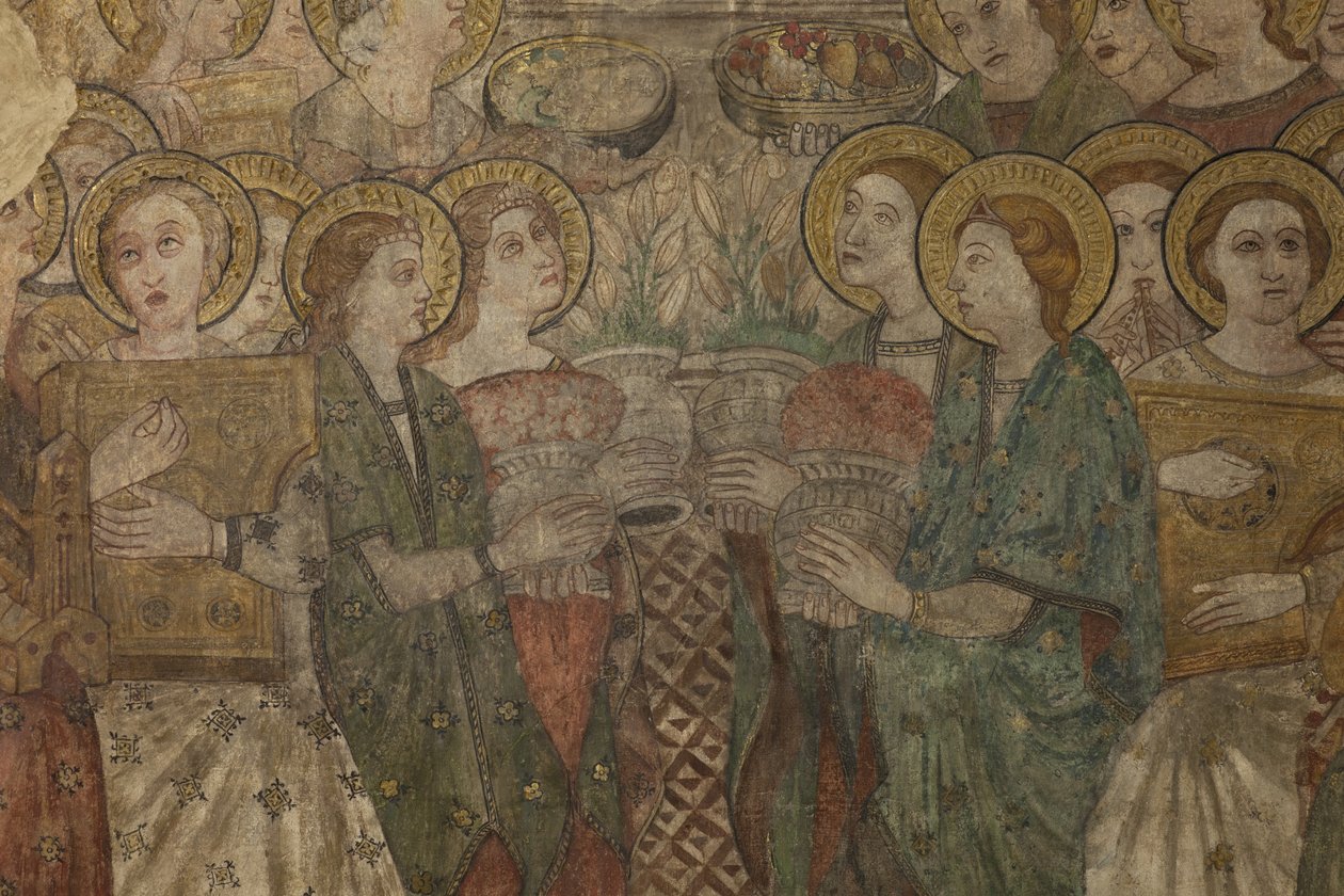 Interno. Crociera nord. Altare (Altar de las pinturas murales). Originale della cappella principale. Affreschi (?). Dettaglio. Fine XIV secolo. da Unbekannt