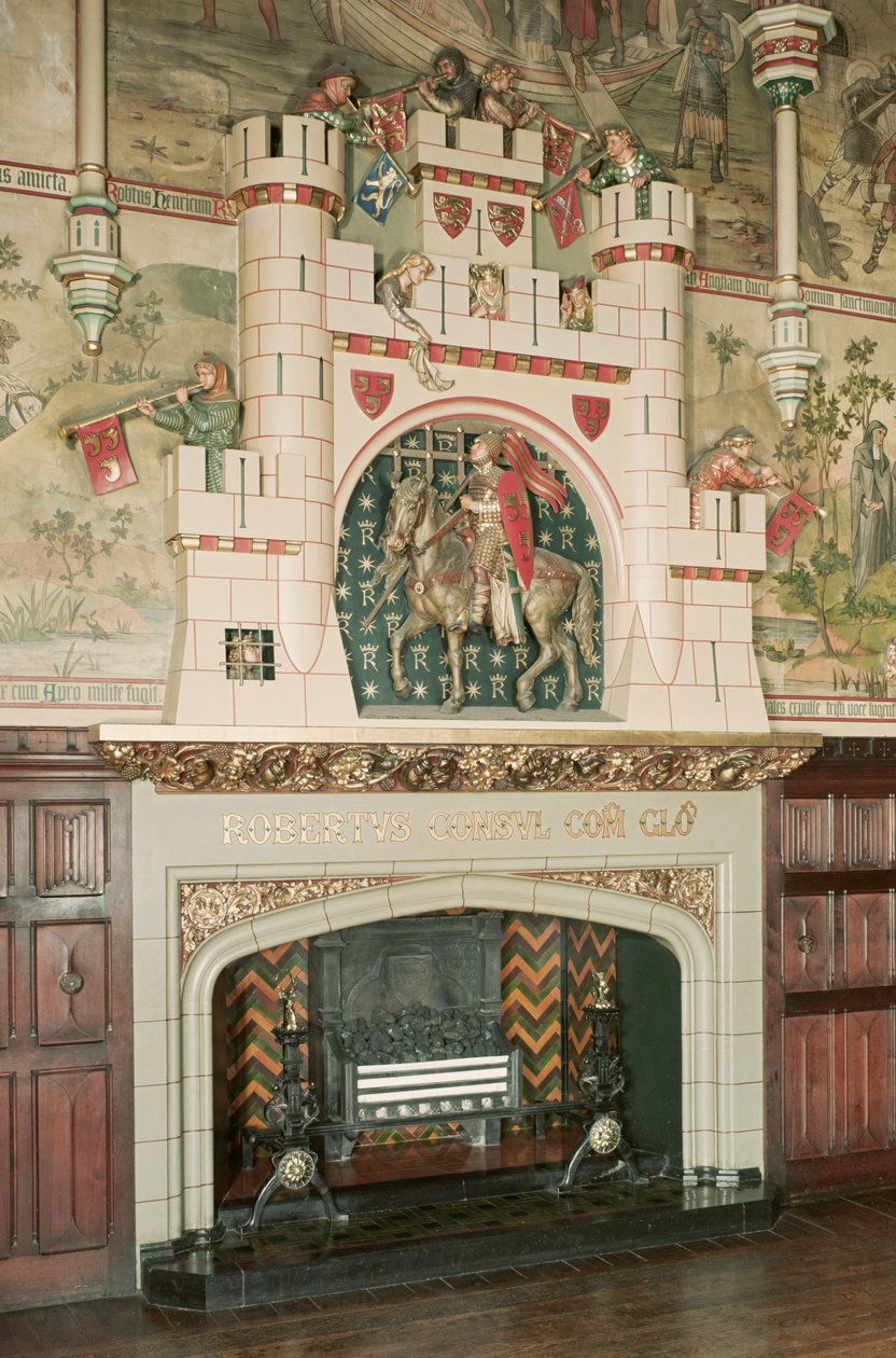 Interno, dettaglio di un camino, Castello di Cardiff, Galles da Unbekannt
