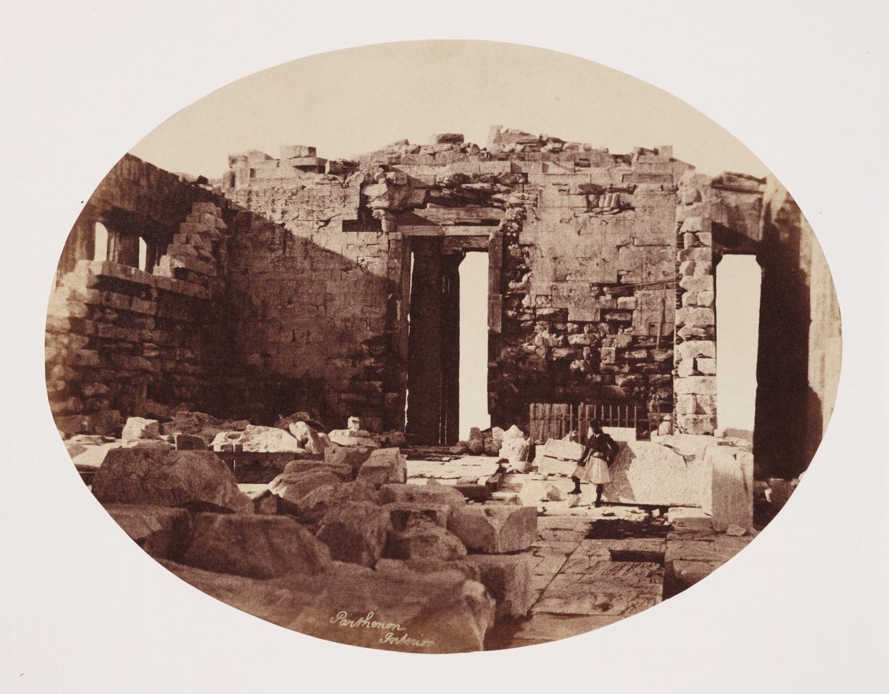 Interno del Partenone, Atene, c. 1849 da Unbekannt