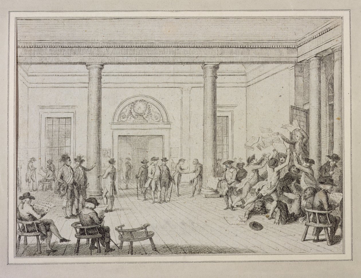 Interno della Borsa, c.1790 da Unbekannt