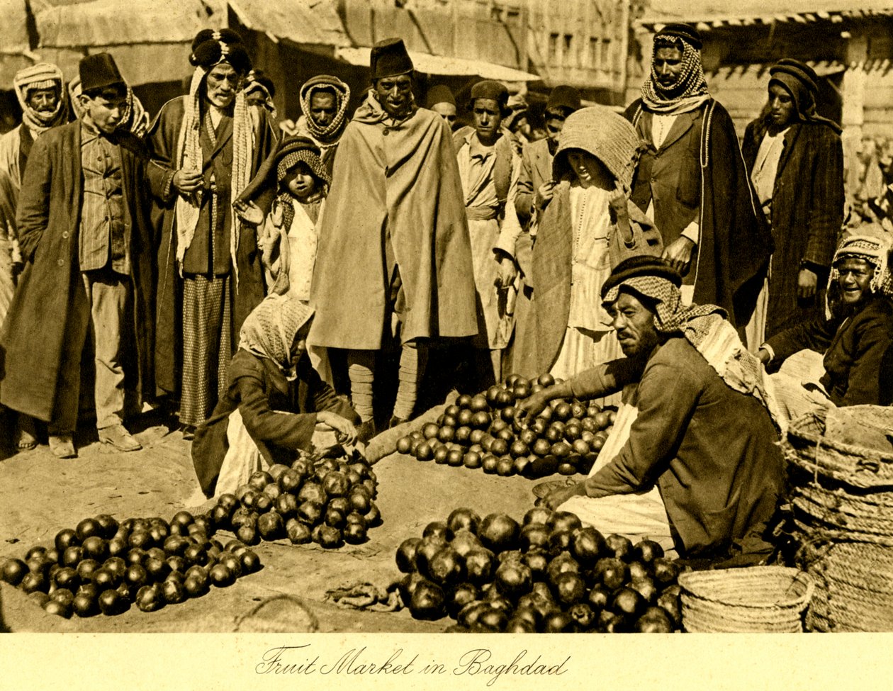 Iraq - Mercato della frutta a Baghdad da Unbekannter Künstler