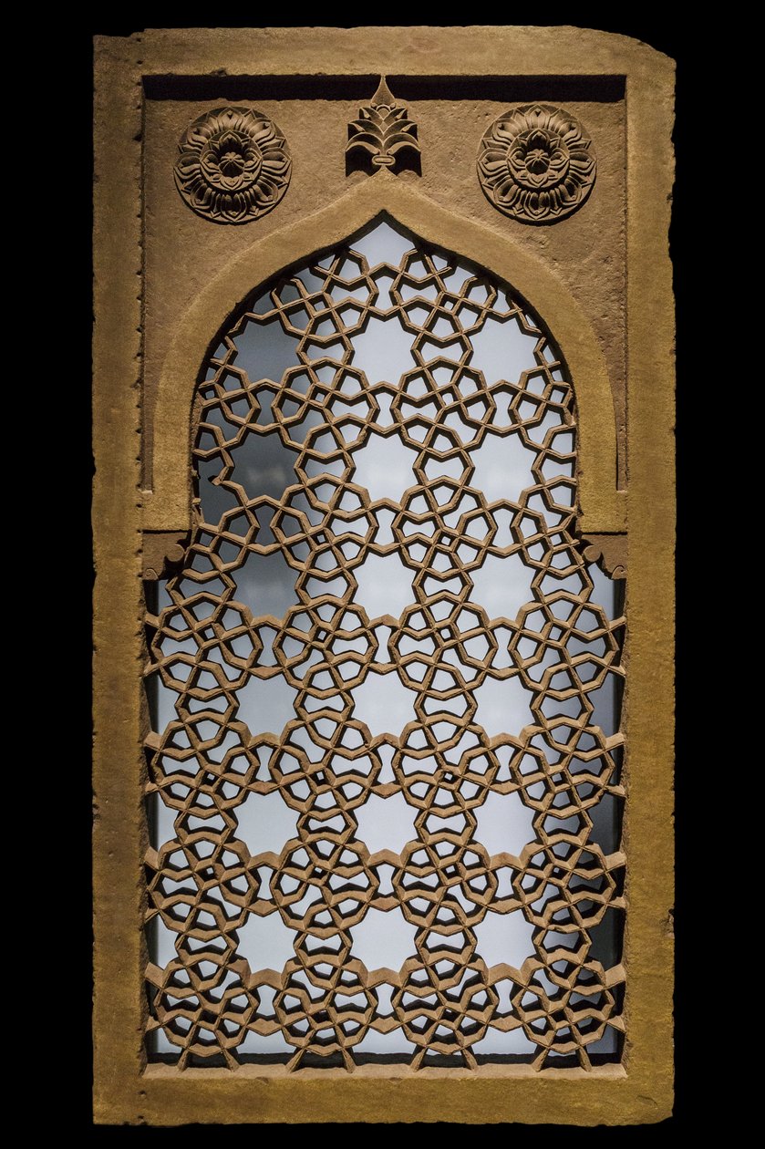Jali con ottagoni e stelle. India del Nord, fine XVI - inizio XVII secolo. Gres scolpito. Museo del Louvre da William M. Timlin