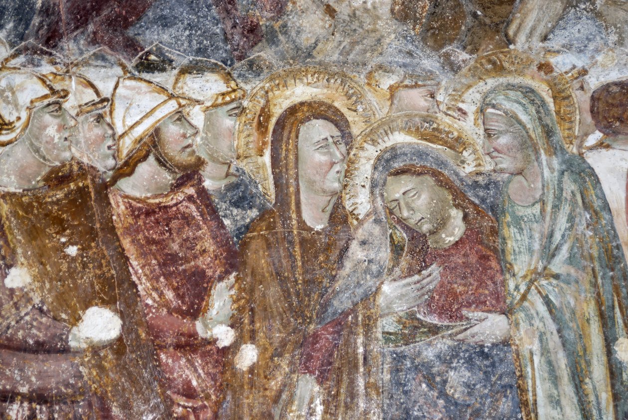 Gesù Cristo incontra le donne in lacrime. Affresco della Cattedrale Sant