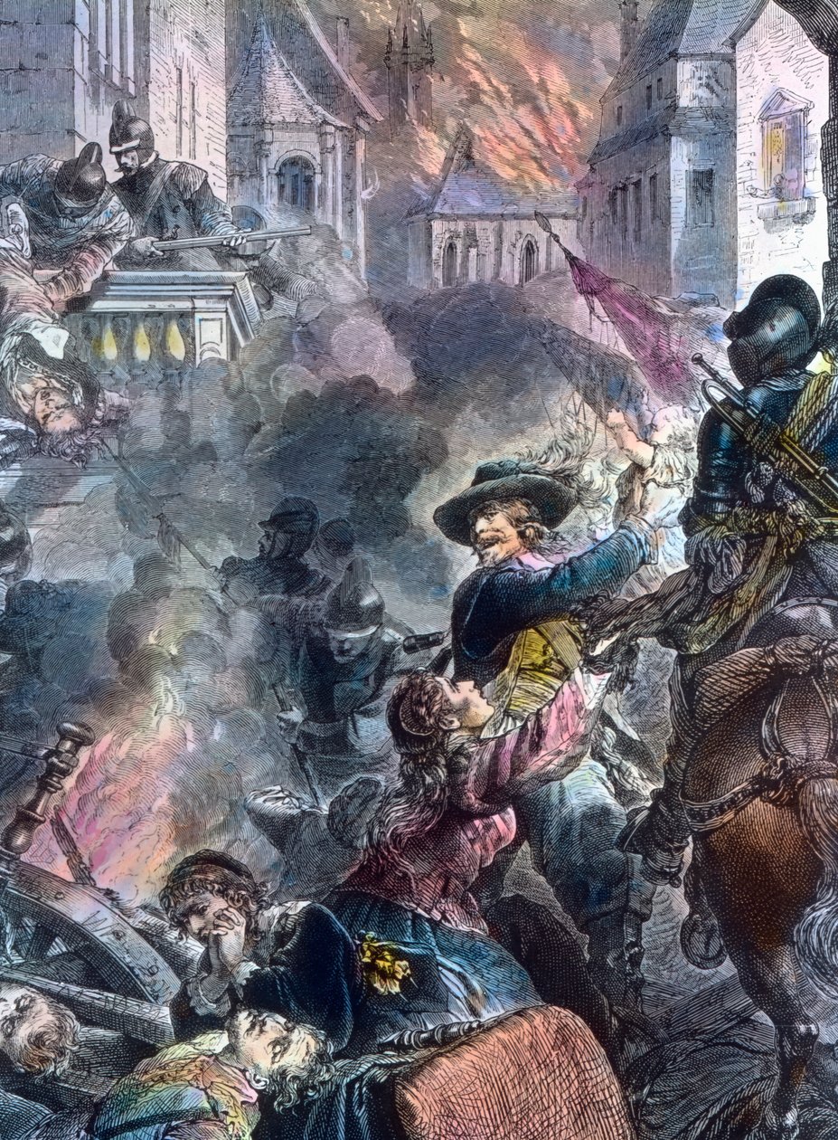 Johann Tserclaes combatte nella città di Magdeburgo da Unbekannter Künstler