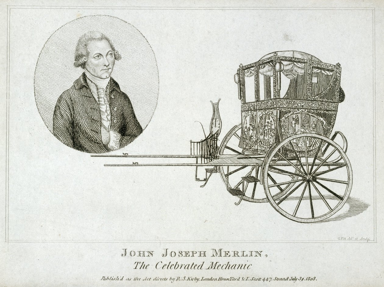 John Joseph Merlin, inventore e meccanico belga, c 1770 da Unbekannt