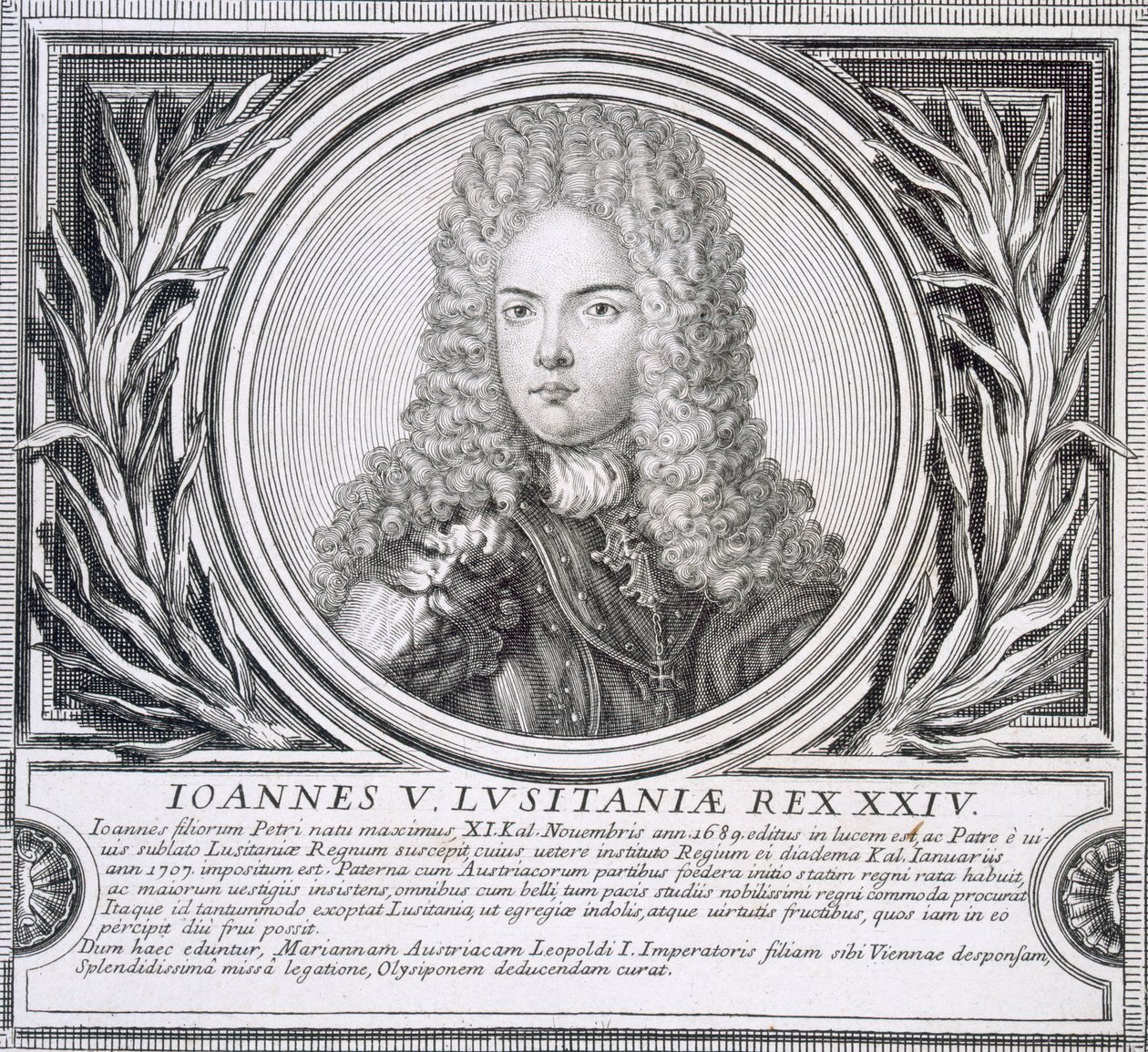 Giovanni V del Portogallo (litografia) da Unbekannt