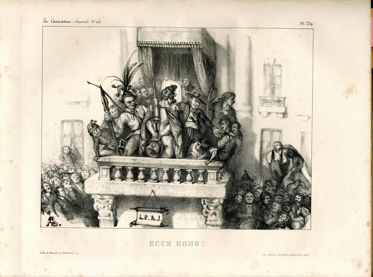 La Caricature (1830) politica, satirica in N & B da Unbekannter Künstler