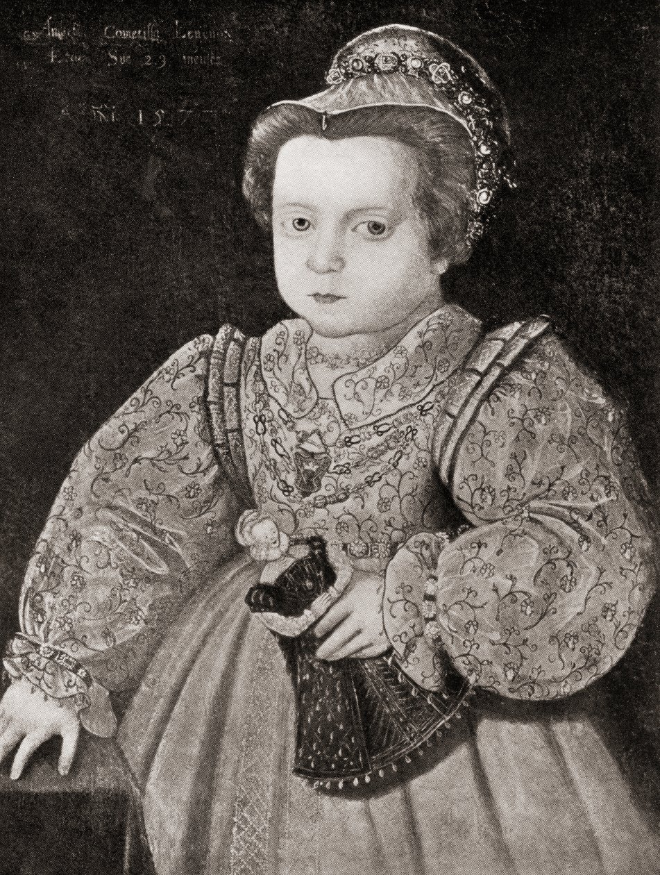 Lady Arbella Stuart da bambina, da The Girl Through the Ages, pubblicato nel 1933 da Unbekannt