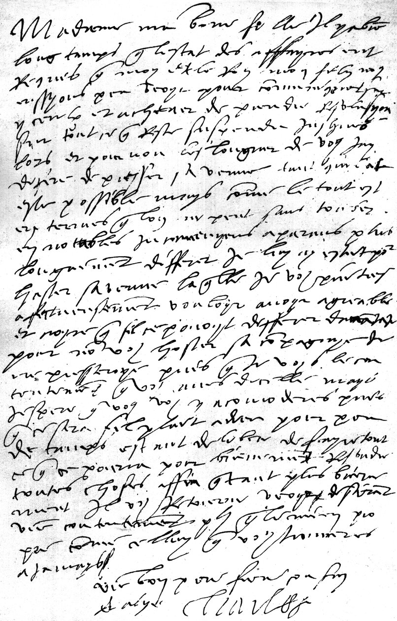 Lettera, in francese, dell