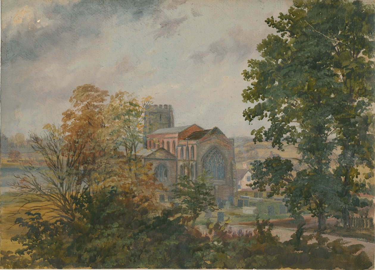 Lichfield - Chiesa di San Chad: dipinto a olio, nd [?19th cent] da Unbekannt
