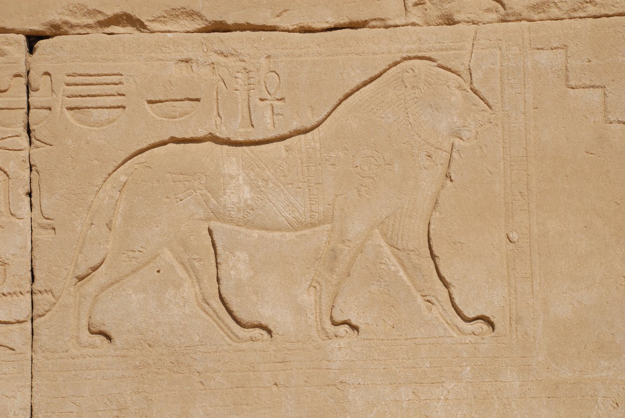 Scultura del leone, Karnak, Luxor, Egitto da Unbekannt