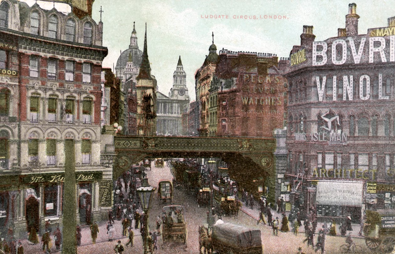 Londra - Ludgate Hill nella Città di Londra, inizio XX secolo da Unbekannter Künstler