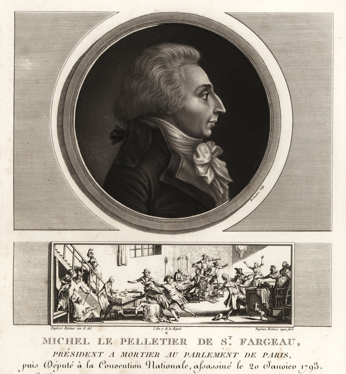 Louis-Michel le Peletier, Marchese di Saint-Fargeau (1760-1793), politico francese e martire della Rivoluzione Francese da Unbekannt