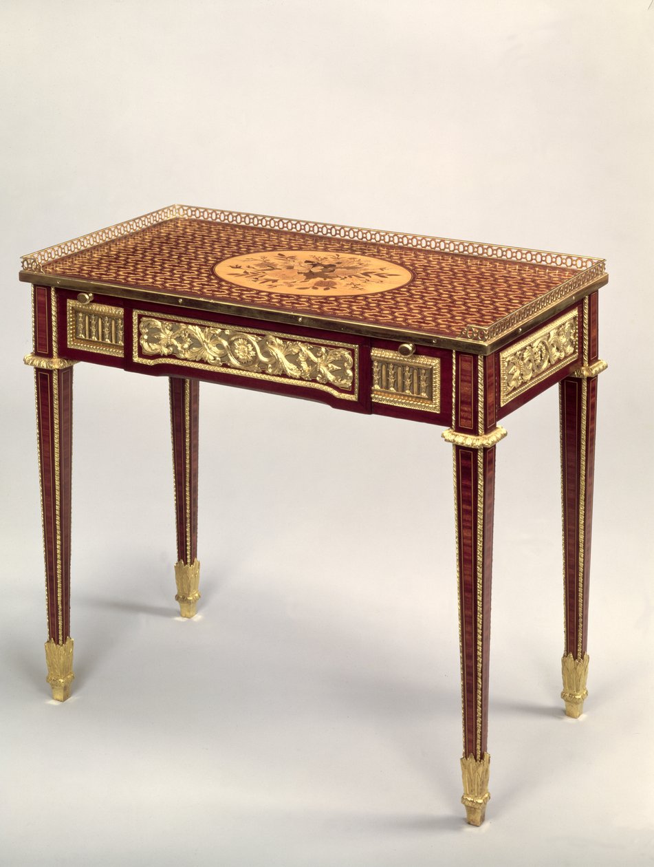 Scrivania in marqueterie Luigi XVI, di Jean Henri Riesener da Unbekannt
