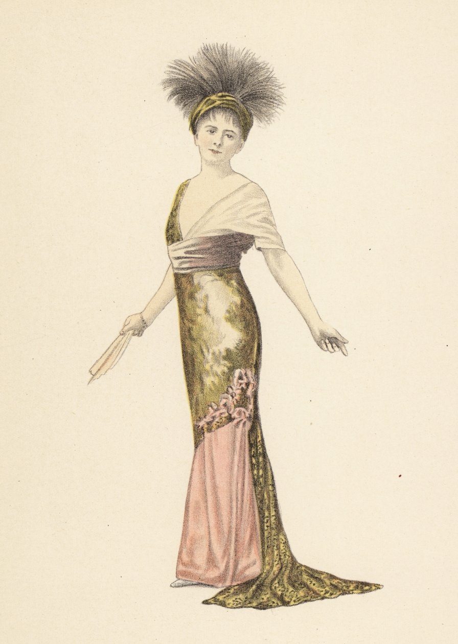 Madame Pierat in un abito di Redfern in Les Marionettes da Unbekannter Künstler