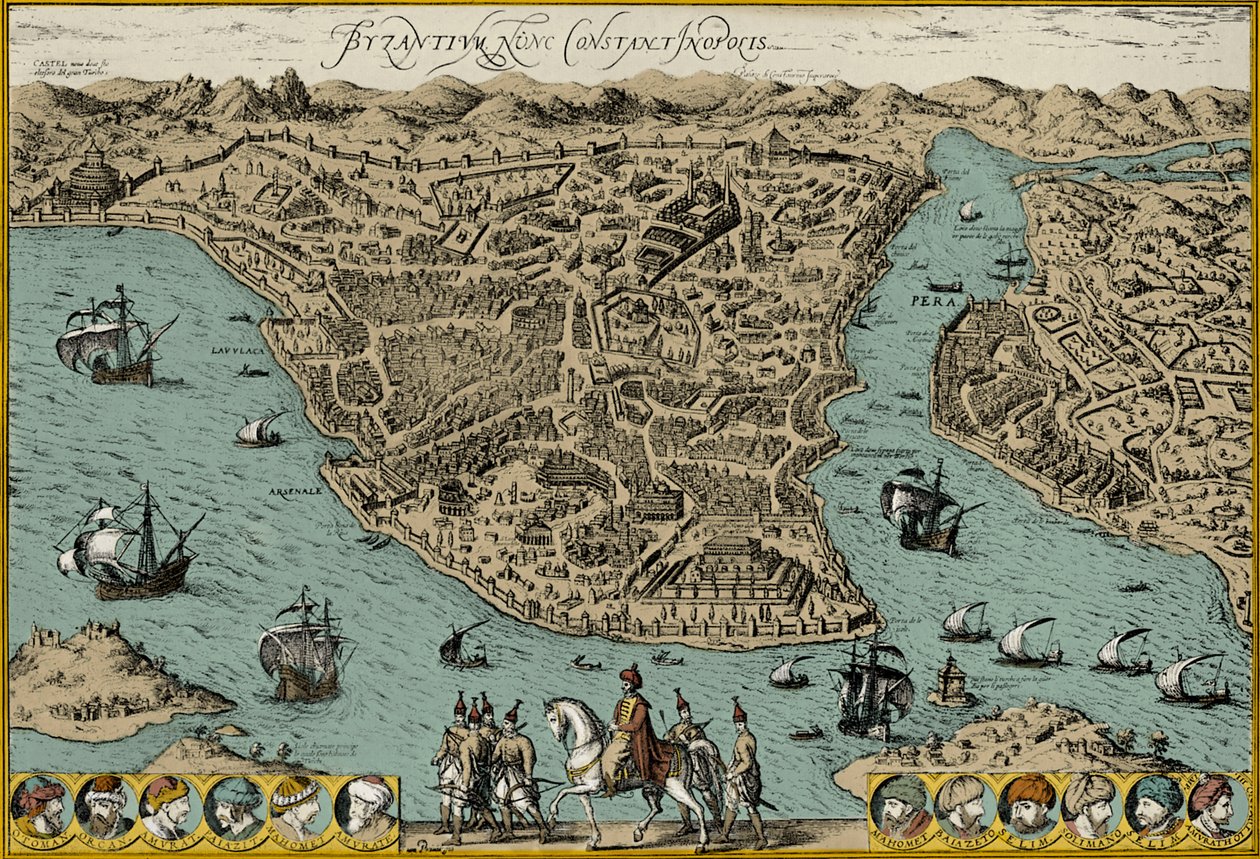 Mappa di Costantinopoli da Unbekannter Künstler
