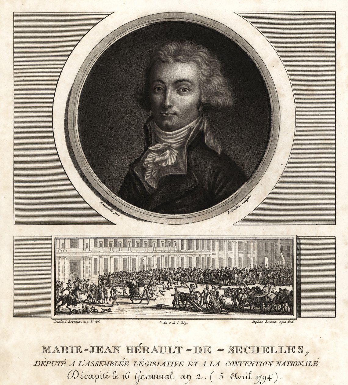 Marie-Jean Herault de Sechelles (1759-1794), giudice e politico francese ghigliottinato durante il Regno del Terrore da Unbekannt
