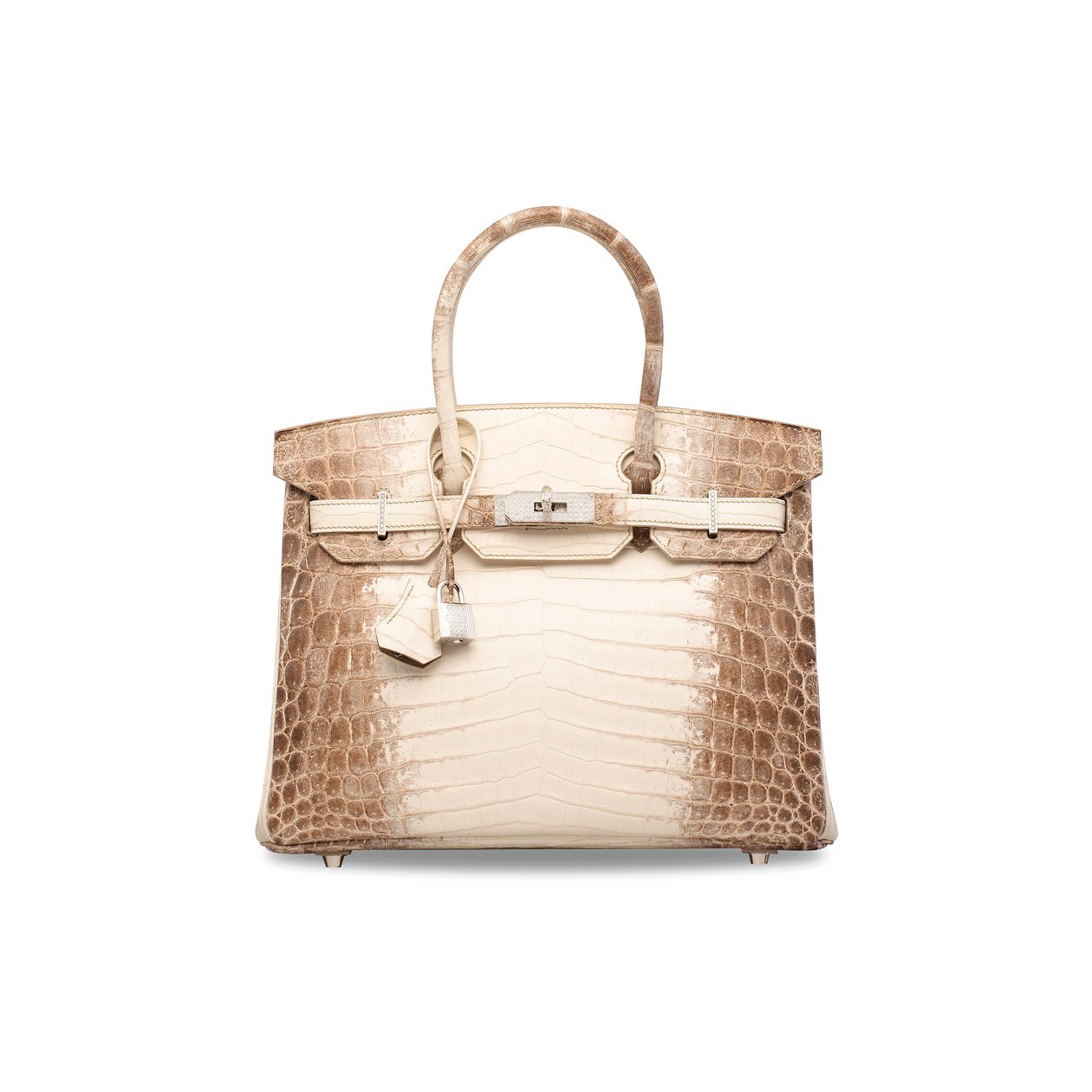 Birkin 30 in coccodrillo Himalaya Nilocticus bianco opaco con diamanti, Hermès da Unbekannt