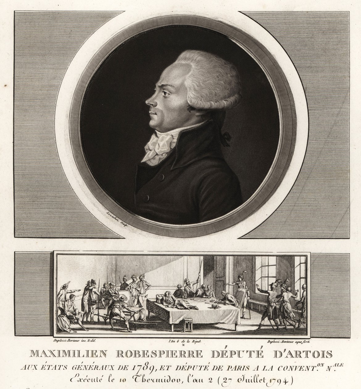 Maximilien Robespierre, Deputato di Artois, giustiziato nel 1794 da Unbekannt