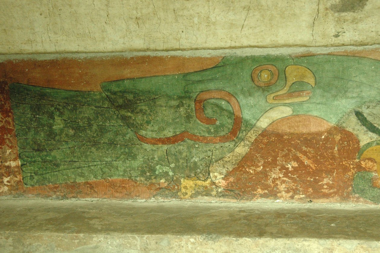 Messico, Città del Messico, Teotihuacan (I secolo d.C.), Tempio dei Giaguari, affresco del pappagallo da Unbekannt