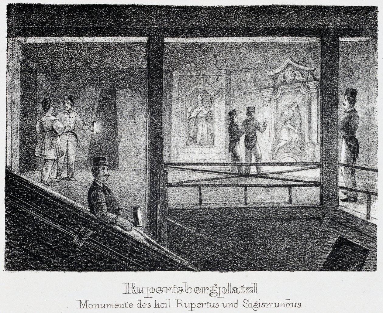Miniera di sale: Monumento di San Ruperto e San Sigismondo, a Durrnberg, Austria da Unbekannt