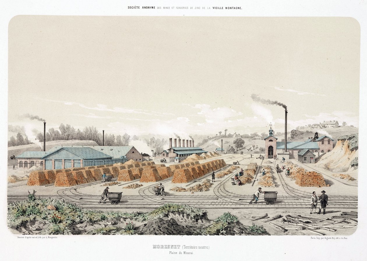 Estrazione mineraria, minerali di metallo Minerale di zinco, Moresnet neutrale da Unbekannt