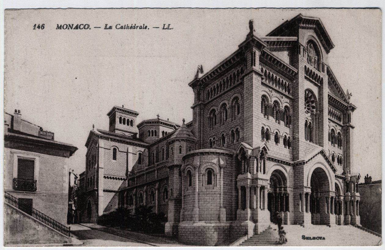Monaco: vista esterna della Cattedrale Notre Dame Immaculee da William M. Timlin