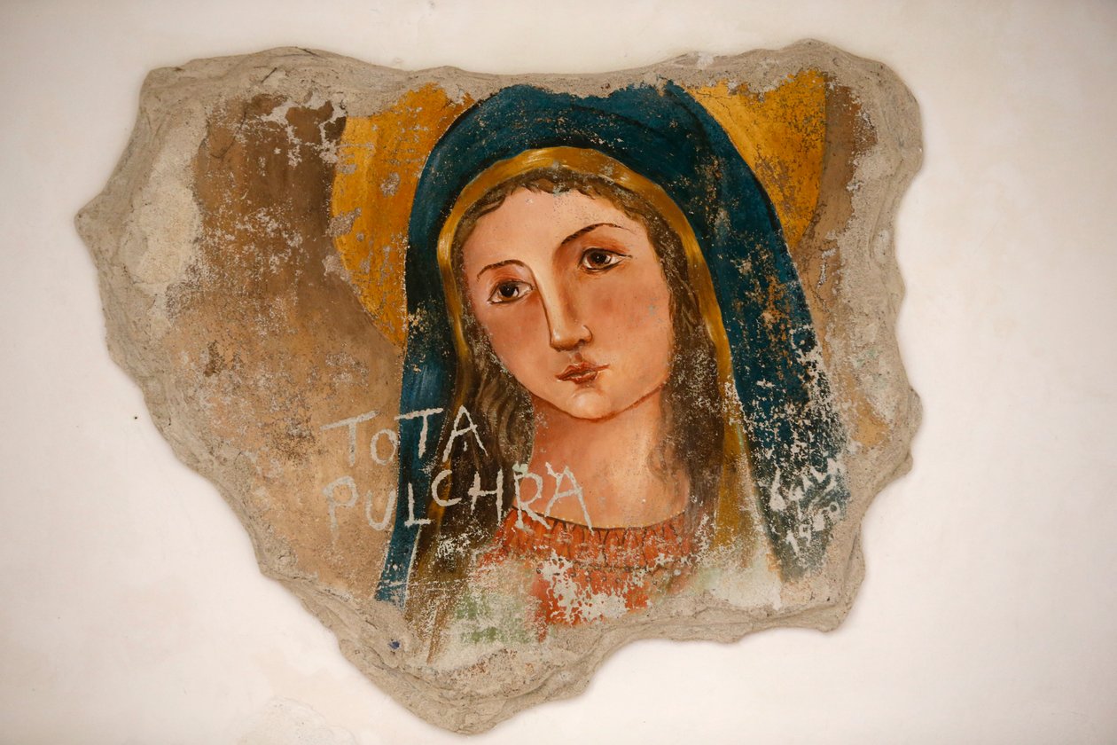 Santuario di Montevergine, Palmariggi, Italia, affresco della Madonna 