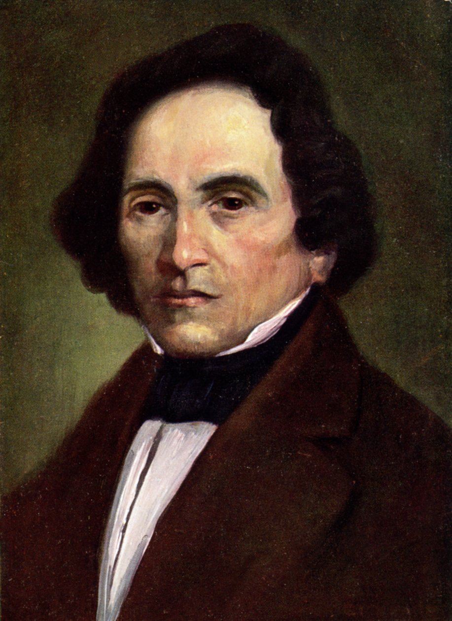 Musica. Il compositore tedesco Giacomo Meyerbeer. Illustrazione, Austria, c.1900 (cartolina) da Unbekannter Künstler