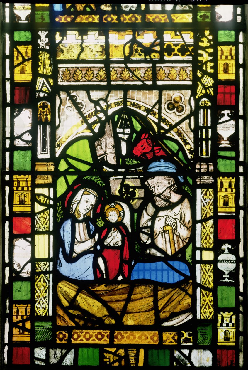 Natività, inglese, inizio XIV secolo (vetro colorato) (dettaglio) da Unbekannt