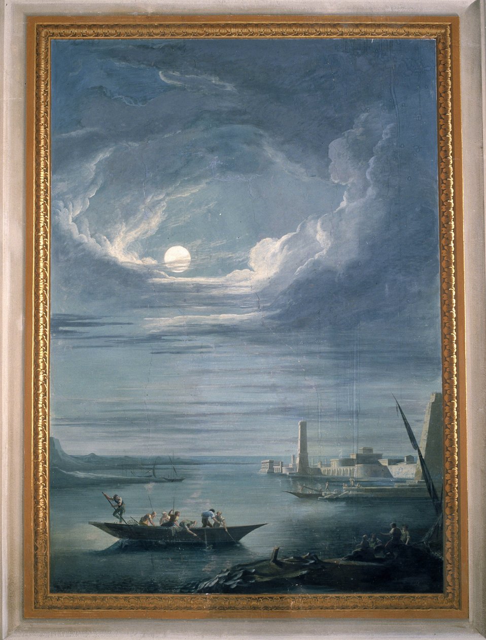 Scena notturna con i pescatori. Affresco della Sala del Consiglio da Unbekannter Künstler