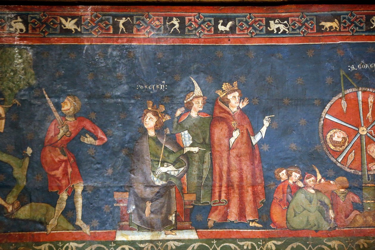 Cattedrale di Notre Dame de Clermont, Clermont-Ferrand, Francia, cappella di San Giorgio (fine XIII secolo), dettaglio dell