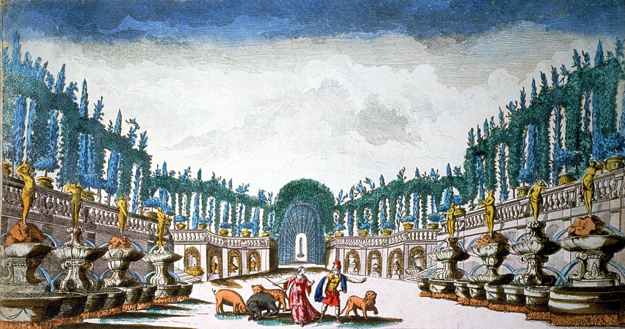 Ulisse con Circe che trasforma il suo equipaggio in animali da Unbekannter Künstler
